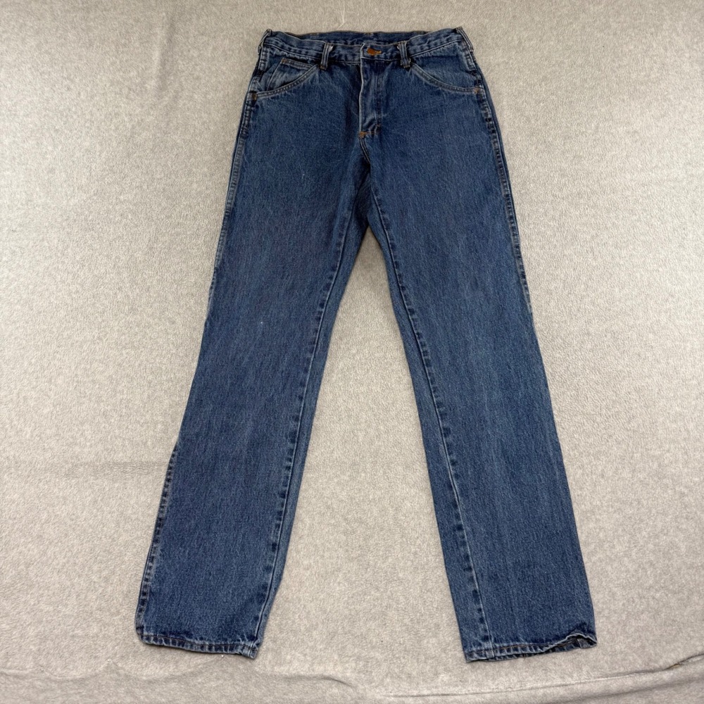 Round House Workwear Jeans Mens 30x34 Blue Made in USA Straight Leg Denim